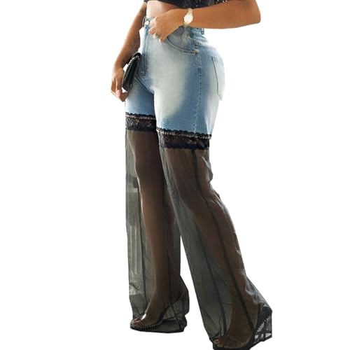 Long Pants Women Casual Straight Jeans Trendy Baggy Stretchy Trousers Vacation Active Slacks3