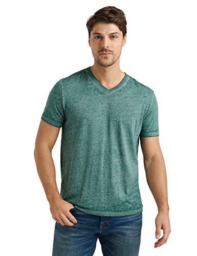 Lucky Brand Men s Venice Burnout V-Neck Tee Shirt, June Bug, Medium