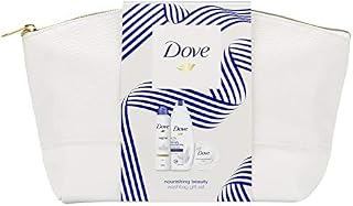 Dove Nourishing Beauty Wash Bag for Women, Last Minute Gifts for Her, 3 Items in Bag