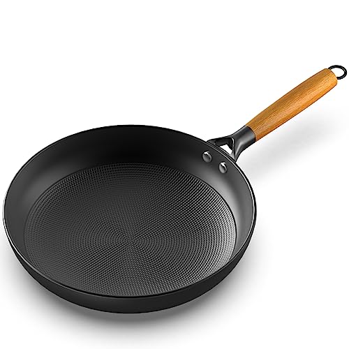 LAMFO Cast Iron Skillets, 12Inch Nonstick Frying Pan Skillet with