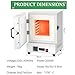 Memykoy 1150℃ High-Temperature Lab Furnace, 2000W Electric Kiln for Metal Melting, Enclosed Muffle Oven, Industrial Electric Burnout Oven for Jewelry & Metalwork