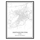 Stil - Eine einfache und moderne Schwarz-Weiß-Dekoration fürSantiago de Cuba,Kuba.