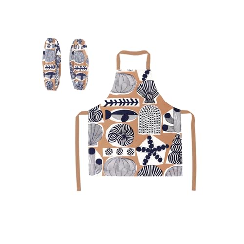 ALIVEDESIGN Nordic Whale Print Apron Set