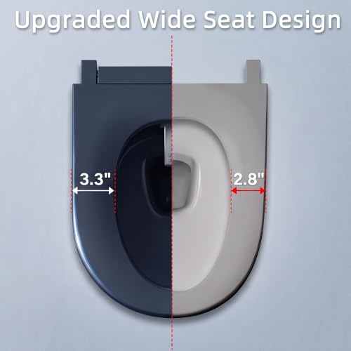 Image of TOTTE Smart Toilet with Bidet Built-in, 1000g MaP Flush, 1.28 GPF, Heated Seat, Instant Warm Water, Warm Air Dryer, Comfort Height One-Piece Toilet, 353 LB Max Load, Auto Open /Close Lid, Black
