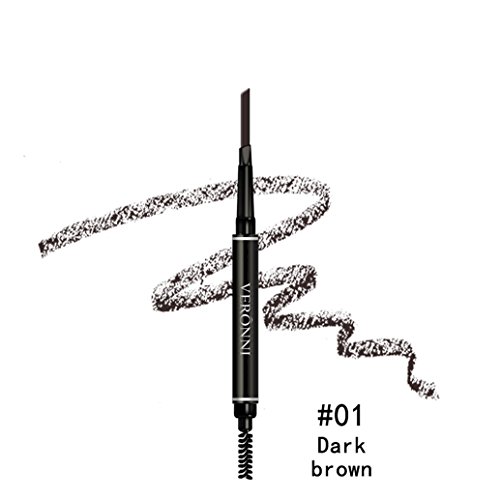 Eyebrow Pencil, Smooth and Waterproof Brow Pencil, Automatic Long-lasting Brow Liner Cruelty Free 0.2g Dark Brown#1