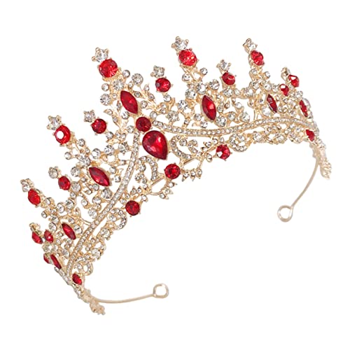 Healvian ウェディング用ティアラ 王冠 ヘアアクセサリー 色のスワロフスキ