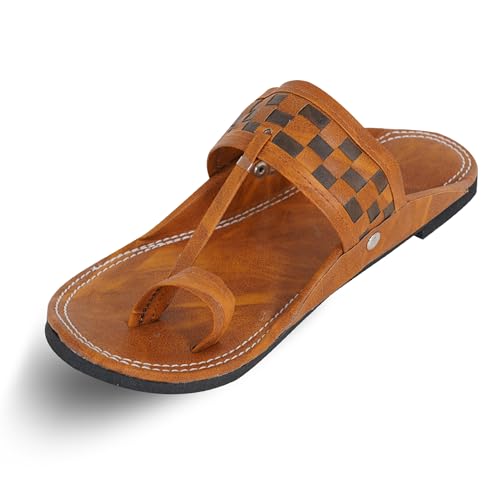 Image of DFR Ethnic Sandals For Boys Men, Comfortable Men's Rajasthani Slipper Chappals