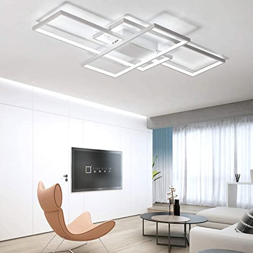 Plafonnier LED dimmable pour éviter l'éblouissement, lustre moderne salon
