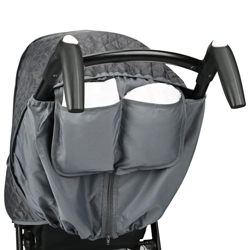 Bebamour Stroller Rain Cover,Universal Stroller Accessory,Waterproof,Windproof Protection,Protect from Dust Snow,Baby Travel Weather Shield (Dark Grey) — view 4
