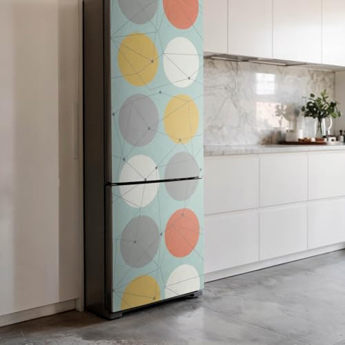 Tapis Magnétique 60x205 cm Finition Mate au Design de Cercle Abstrait Durable