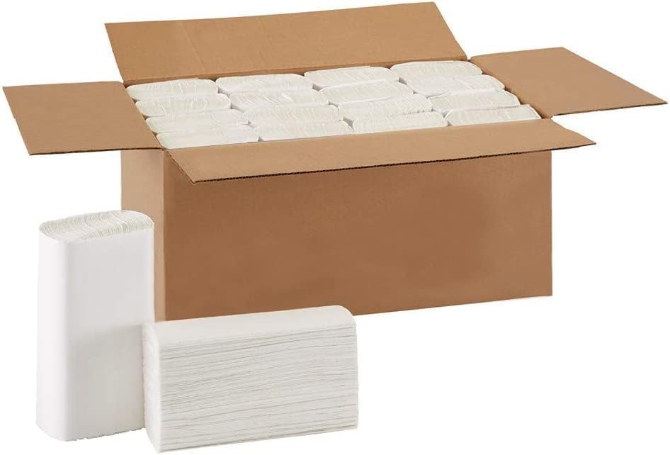 3000 x Premium Interfold Z-Fold Paper Hand Towels White | 2 Ply | 100% Pure Cellulose | Soft and Extremely Absorbent | Multifold Embossed | Case of 3000 | Pasha81 Ltd
