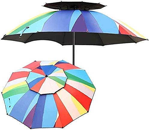 Parasol ogrodowy Parasol Sun Parasol parasol ogród 7.2 stóp 2.2M Parasol na patio, Parasol na zewnątrz z korbą przechylną do basenu Użycie plaż, Wodoodporna ochrona UV, bez podstaw (styl 1)