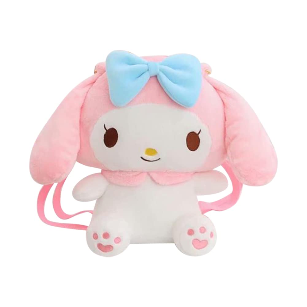 EHOTER Cartoon Bag-My Melody Kuromi Plush Bag Cinnamoroll Backpack Shoulder Bag Cartoon Anime Toy Bag Pour Anime Fans Shoulder Bag