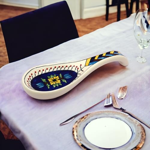 Image of Malaikah Ceramic Spoon Rest Pack of 1 for Home, Kitchen, Dining, Kitchen Decor & Gifting