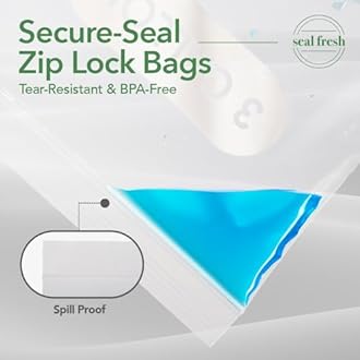3 Gallon Large Plastic Storage Bags – 16" x 18" (15 Count) – Reusuable XXL Extra Large Heavy Duty Clear Jumbo Freezer Zip Lock Bags with Sealable Zipper Top For Clothes, Travel, Moving