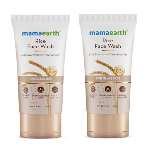 Maama-Earth Rice Face Wash with Rice Water and Niacinamide, Glass Skin Formula, 150 ml, Pack of 2 image 5