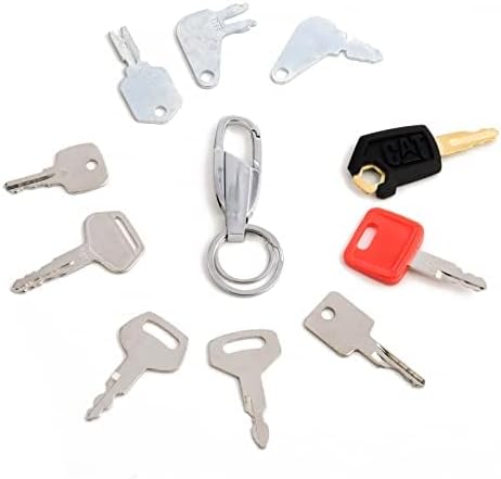 Miniatura 2 de Juego de llaves de encendido para equipos de construcción pesados, 10 llaves de encendido con llavero para caja de oruga JD Hyster Komatsu Keys
