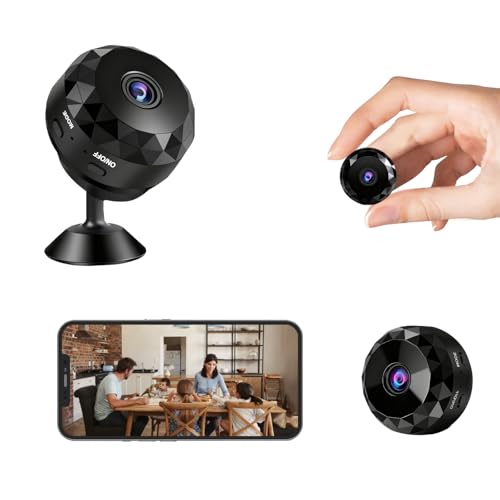 ONGNIUU W10 Fotocamera Diamond, Telecamera Spia 1080P Mini WiFi Telecamere di Sorveglianza, Telecamera Nascosta con Visione Notturna, App Mobile (iOS/Android) per Casa, Ufficio o Auto