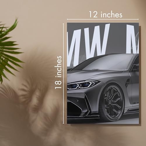 Image of Posternet BMW Super Car Split Poster Set - 12x18 Inch Wall Art Prints for Bedroom, Living Room & Office Decor (Pack of 3, Split Design)