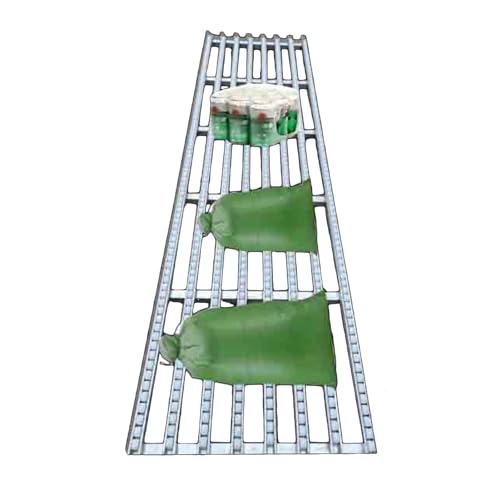 YJEUZCD Light-Duty Gravity Conveyor, Unpowered Roller Conveyor Slides, ABS Plastic Roller Portable Metal Frame, Factories Transportation Barreled Water Cartons Unloading Pulley(Color:Silver-(W)30cm,Si