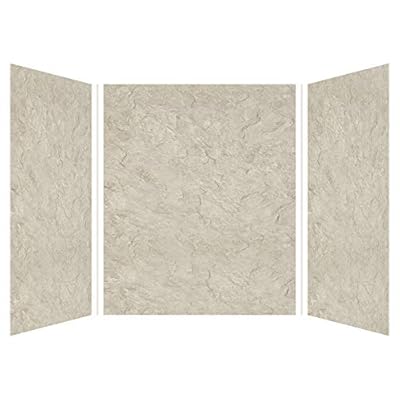 Transolid EWK606072-44 Expressions 3-Panel Shower Wall Kit, 60-in L x 60-in W x 72-in H, Sea Fog