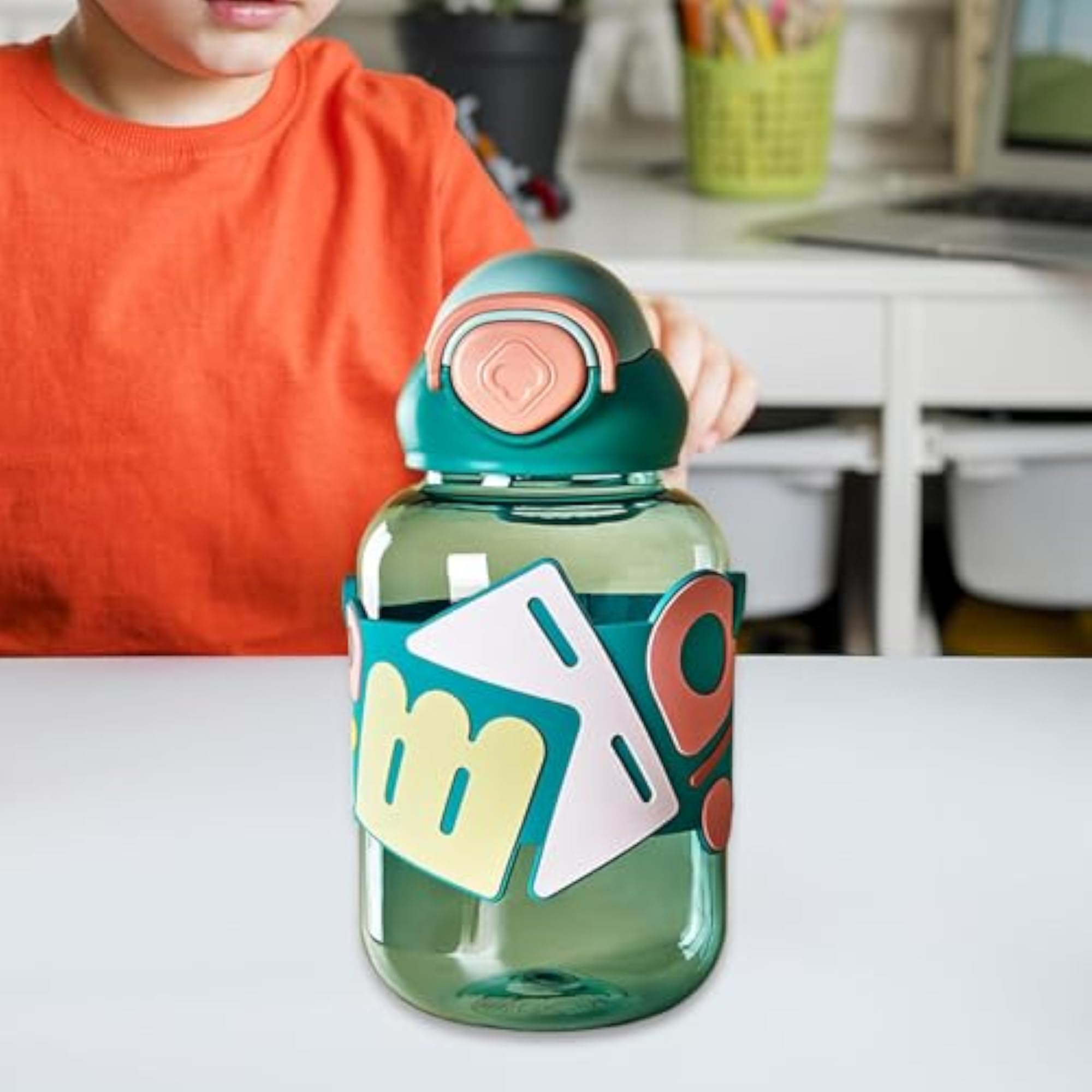 Cartoon Water Bottles for Kids, Leakproof Design