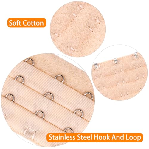 6 PCS Soft Comfortable Bra Strap Extender with Triple Row Adjustment3