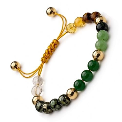 Dhan Yog thread Bracelet Attracts Wealth & Financial Prosperity Pyrite, Citrine, & Aventurine Astrology Dhanyog Bracelet for Men & Women-image-13