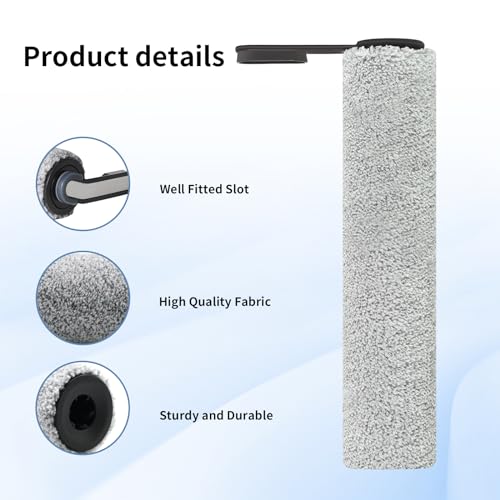 keluke Roller Brush and Filters Replacement Compatible with Tineco Floor ONE S5 Blue/Floor One S5 Pro Cordless Vacuum Cleaner (Not for S5 Combo) Replacement Parts Include 3 Brush Rollers, 3 Filters