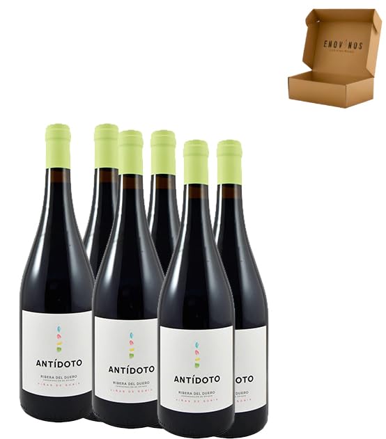 Vino Antídoto - x6 Botellas Vino Tinto Antidoto 100% Tempranillo de Soria 75 cl - Mejor Selección ENOVINOS