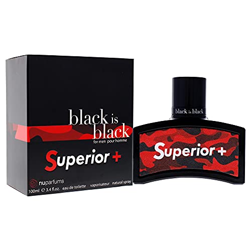 Nu Parfums Black Is Black Superior Plus For Men Eau De Toilette Spray, 3.4 Ounce #TOP2
