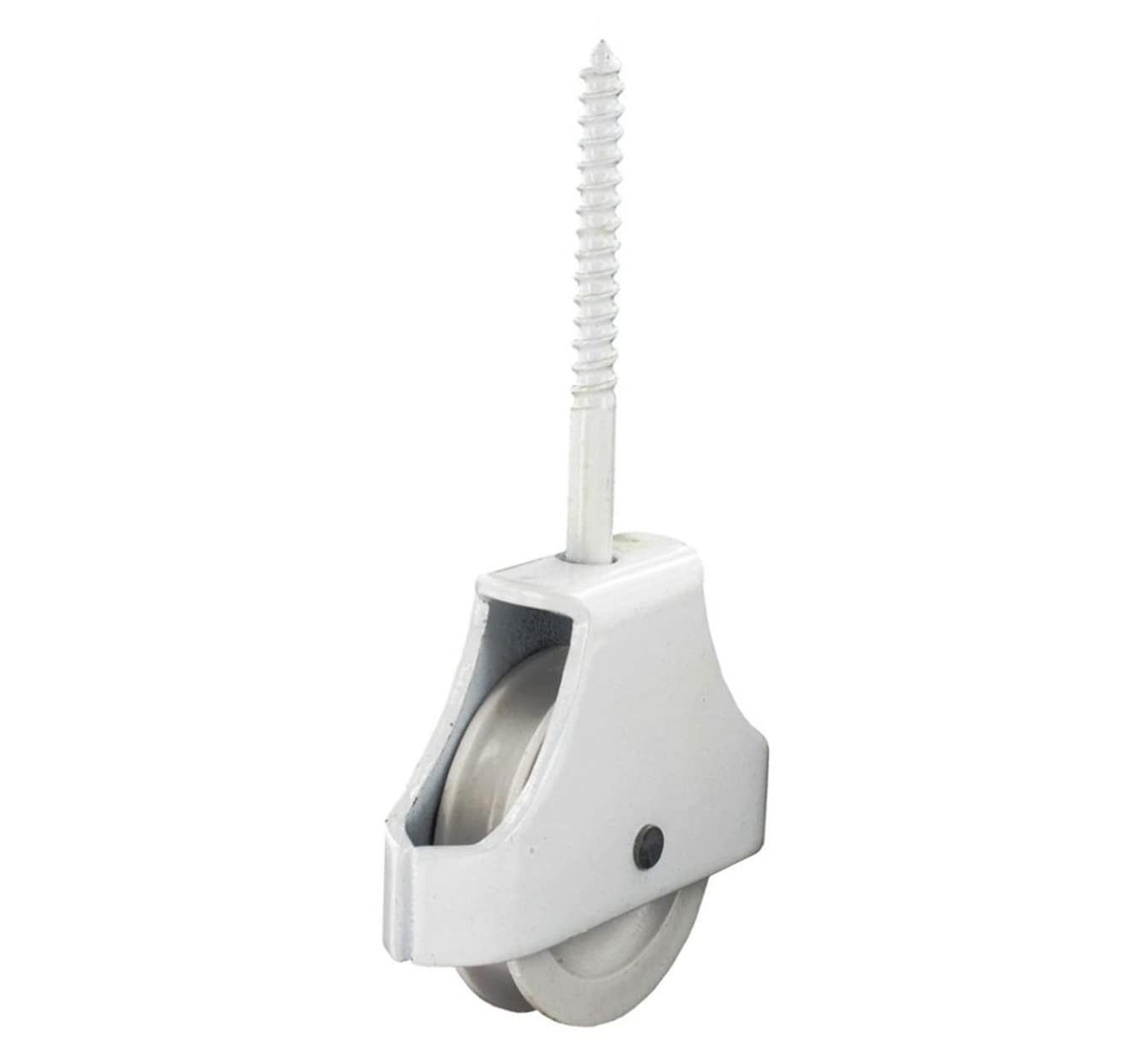 Fixte White Single Wheel Screw In Washing Line Cord Nylon Wheel Pulley