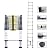 Folding Ladder Aluminum Telescopic Extension Ladders EN131 Standard with Spring Loaded Locking Mechanism(2.6M/8.5Ft)