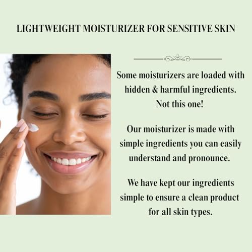 Aspen Kay Naturals Face & Body Moisturizer - Natural Moisturizing Face Cream for Sensitive Skin - Light, Non-Greasy & Fast Absorbing - Natural Face Moisturizer for Women & Men - Unscented - (4 ounces)