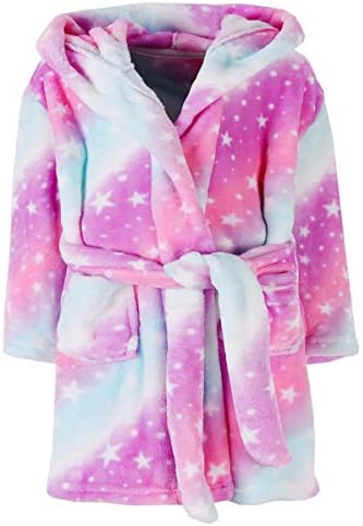Girls Robe,Cute & Fleece Hooded Robe With Belt for Girls, 12 Months - 18 Years