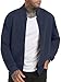 TUREFACE Mens Quilted Bomber Jacket Slim Fit Casual Fashion Menswear Long-Sleeve Rib Hem Outerwear Fall Coat,Deep Bule,XXL