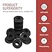 Tippwoo 20 PCS Car Air Hose Glad Hands Grommets Round Seals, Flexible Waterproof Trailer Glad Hand Gasket Kit, Unviersal Automotive Rubber Glad Hand Accessories for Most Trucks (Black)