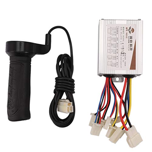 Hundnsney 24V 500W DC�d�����]�ԃ��[�^�[�u���V�t���R���g���[���[�{�b�N�X �u���V�R���g���[���[�t�������O���C���^�[���n���h���o�[ �d�����]�ԃX�N�[�^�[E-Bike�A�N�Z�T���[�p