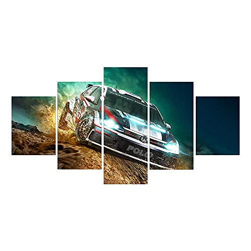 Image de jeu automobile décoration grand format salon tableau amovible 5 pièces