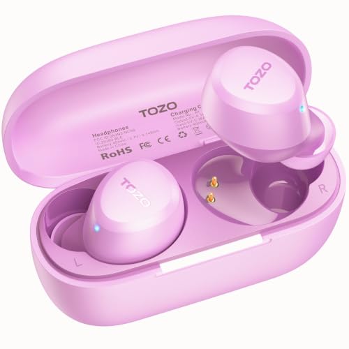 Image of TOZO A1 Wireless Earbuds Bluetooth 5.3 Light Weight in Ear Headphones | IPX5 Waterproof, 2 Mics for AI Calls, Immersive Premium Sound Bass Ear buds with Charging Case, 32 Presets EQ via TOZO App