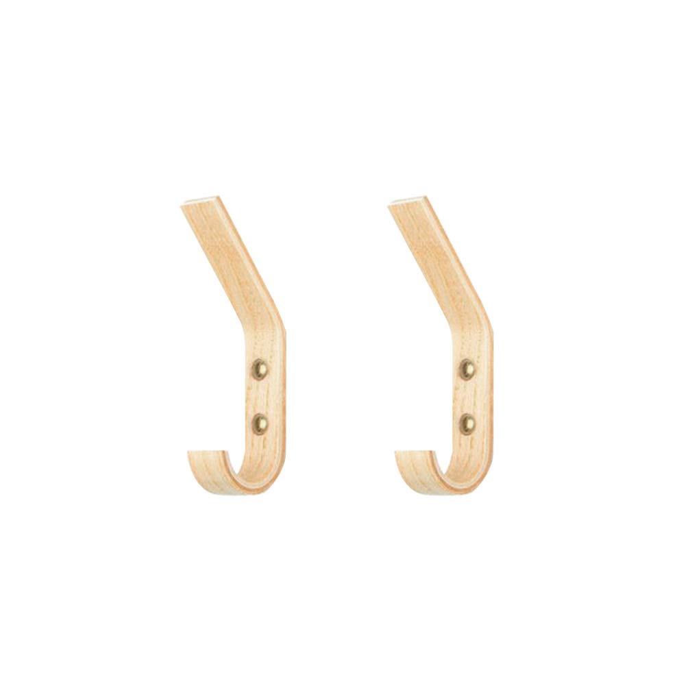 Perchero de pared resistente, paquete de 2 percheros de madera para colgar toallas, abrigos, sombreros, bolsos, chaquetas, ideal para entrada, dormitorio, baño