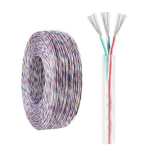 Câble 3 conducteurs 16AWG en PVC transparent pour fil basse tension d'éclairage LED 300V