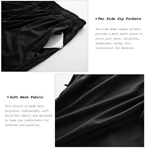 G Gradual Men's Workout Running Shorts Quick Dry Lightweight Gym Shorts with Zip Pockets4