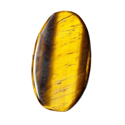 Cabochon oeil-de-tigre naturel ovale 40x23mm dos plat pour sertissage facile sans casse