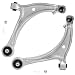 Detroit Axle - Front Driver & Passenger Side Lower Aluminum Control Arms w/Ball Joints for 05-10 Honda Odyssey