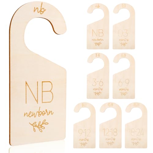Image of Lusofie 7pcs Baby Closet Dividers Wardrobe Boy girl Closet Hanger Divider Organizer Reversible Band Size Storage Nursery Newborn Clothes Divider Closet Dividers for Baby Clothes