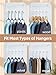 HOUSE DAY Closet Organizers and Storage, 16 Pack, Space Saving Hangers White, Closet Organizer Space Saver 80%, Sturdy Plastic Magic Hangers for All Types of Clothes, College Dorm Room Essentials