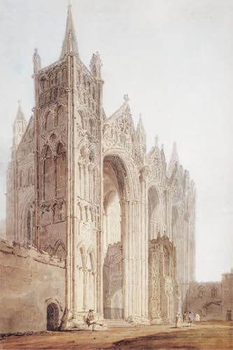 Cathédrale de Peterborough Girtin Poster Toile Finir Mur Vide Déco Salon Salon Lumineux