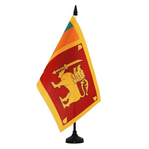 Drapeau de table Sri Lanka 21x14cm - PETIT Drapeaux DE BUREAU sri lankais 14 x 21 cm - AZ FLAG