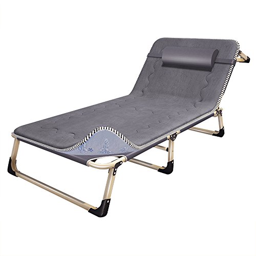 LYQQQQ Folding Chair Folding Sheets People Lunch Bed Recliner Nap Adult Office Accompanying Simple Beach March Home (Color : D)